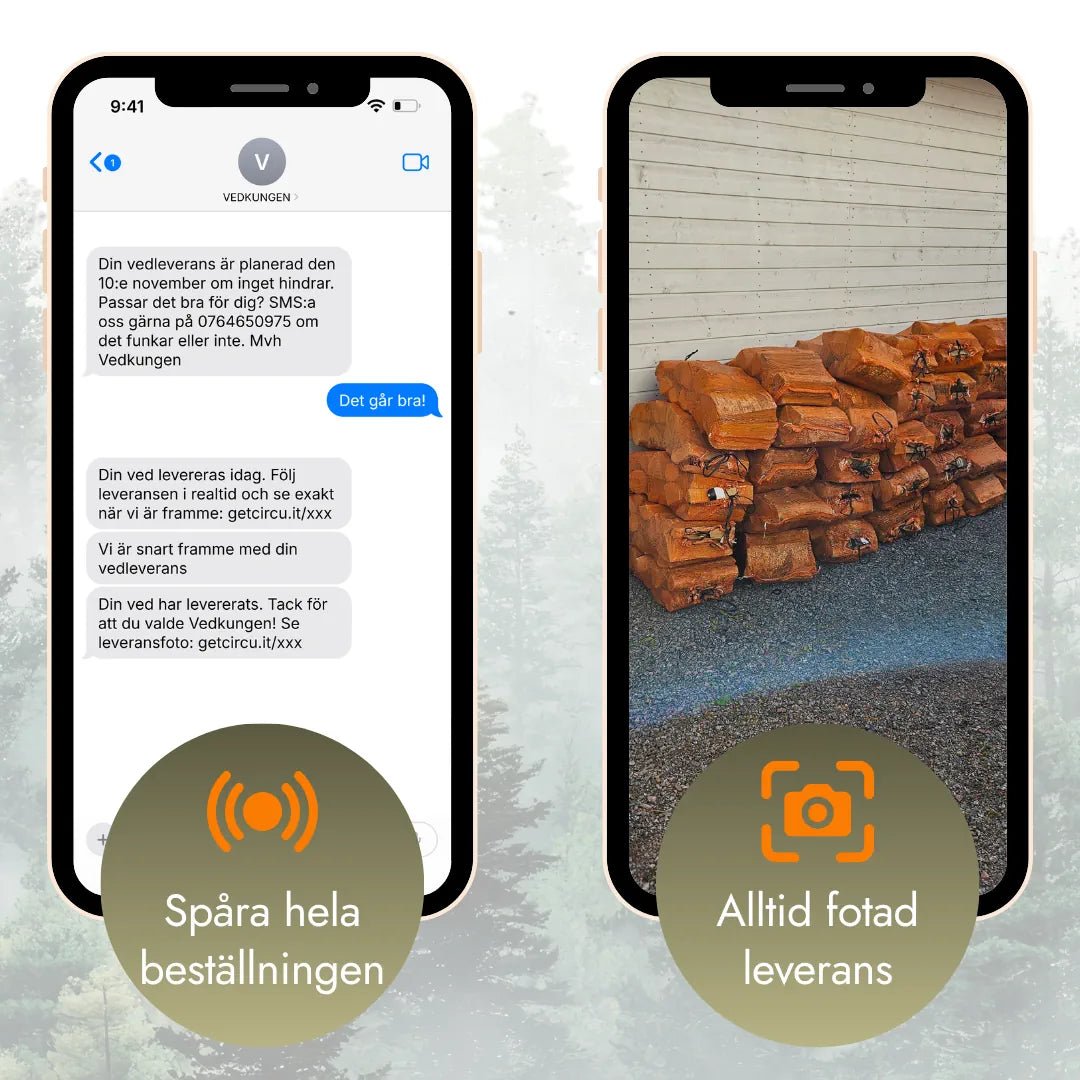 Björkved småsäck 30cm