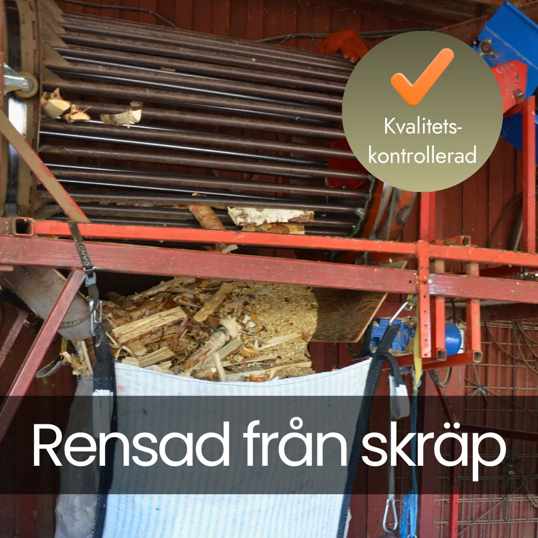 Bild på ved som går igenom en renstrumma